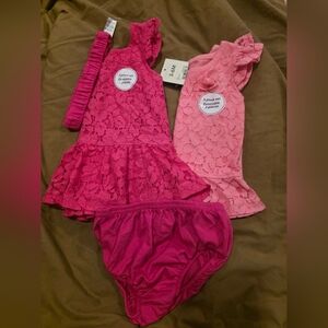 George Kids Matching Set in Pink and Light Pink